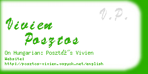 vivien posztos business card